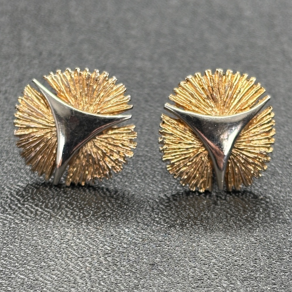 Kenneth Jay Lane KJL Elegant Gold & Silver Tone Cufflinks